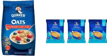 Quaker Oats 400g and Instant Oats Herby Cheese (32gX3) Pouch 400G +32GX3 Pouch