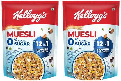Kellogg's 0% Added Sugar | 12-in-1 Power Breakfast | India's No. 1 Muesli Pouch