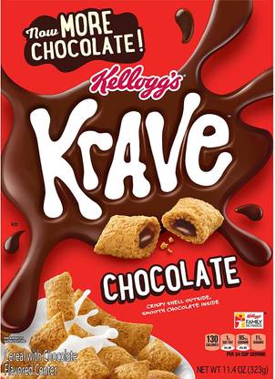 Kellogg's Krave Chocolate Delicious Cereal bites Box