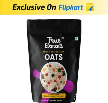 True Elements Super Instant Oats High Protein & Fibre,Breakfast Cereals, No Added Sugar Pouch