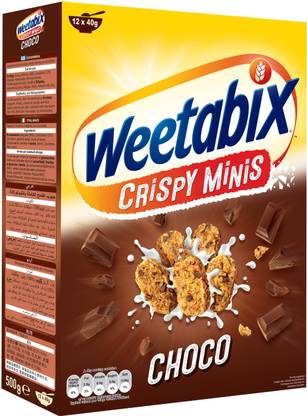 Weetabix Minis Choco Cereal Chips With Delicious Milk Chocolate Chip Box