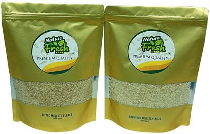 Naturefresh cart Little Millets Flakes & Barnyard Millets Flakes | Nutrient-Rich Whole Grains Pouch