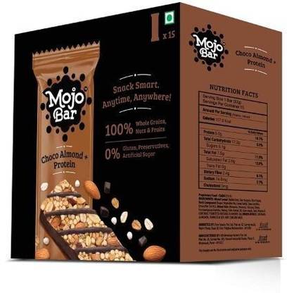 Mojo Bar Choco Almond Protein Snack Bar, 480g (Pack of 15) Box