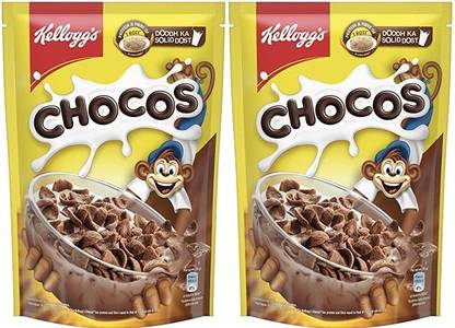 Kellogg's by KELLOGGS Chocos, with Protein & Fibre Breakfast Cereals Pouch