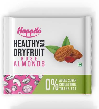 Happilo Rose Almonds Healthy Mini Dry Fruit Bar Pouch