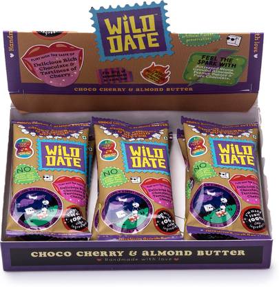 wild date Choco Cherry & Almond Butter (Pack of 6 X 40g) Box
