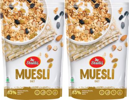 shanti's Diet Muesli Low-Calorie Breakfast Cereal High Protein Fibre Whole Grain Muesli Pouch