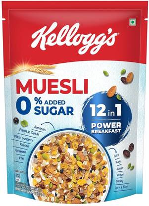 Kellogg's by NA Muesli 0% Added Sugar 12-In-1 Power Breakfast Pouch