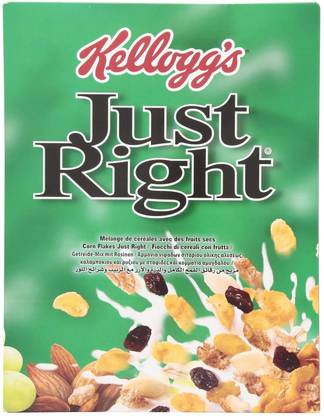 Kellogg's Just Right a nutritious breakfast cereal Box
