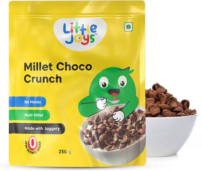 Little Joys Millet Choco Crunch | Sweetened With Jaggery | No Maida | Kids Breakfast Cereal Pouch