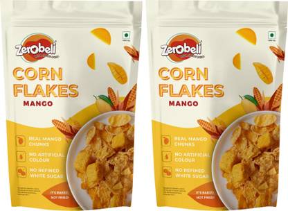 Zerobeli Mango Corn Flakes | No Artificial Colors | No Refined White Sugar Pouch