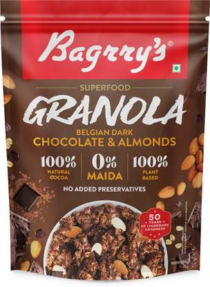 Bagrry's Superfood Granola Belgian Dark Chocolate & Almonds Pouch