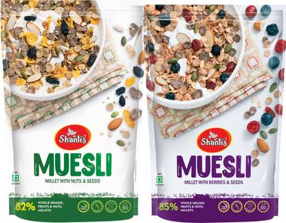 shanti's Diet Muesli Low Calorie Breakfast Cereals Whole Grain Gym High Protien Muesli Pouch