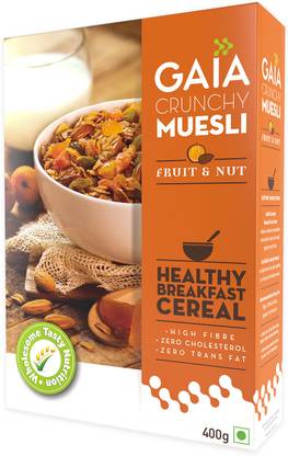 GAIA Crunchy Muesli Fruit and Nut 400 gm Box