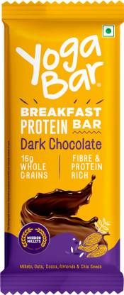 Yogabar Breakfast Protein Bars Dark Chocolate Flavor Pouch