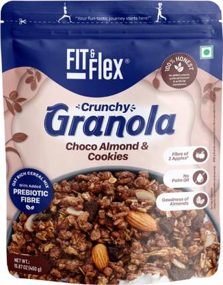 FIT & Flex Granola - Oat Rich Breakfast Cereal - Choco, Almond & Cookies Pouch