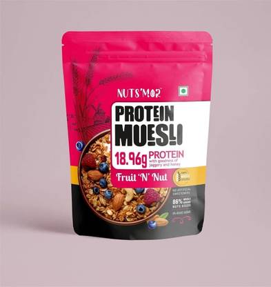 nutsmor by Nutsmor Protein Muesli with goodness of jaggery and honey "Fruit 'N' Nut" Pouch