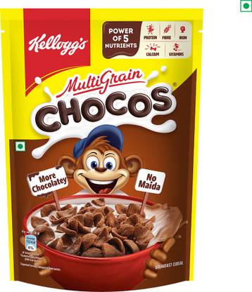 Kellogg's Multigrain Chocos |More Chocolatey, No-Maida| Power of 5 Nutrients | Kids cereal Pouch