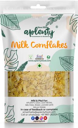 APLENTY by Aplenty MilK Corn Flakes | Breakfast Cereal | Crunchy & Yummy Cornflakes Pouch
