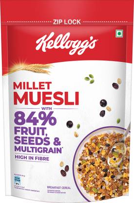 Kellogg's Millet Muesli with 84% Fruit, Seed & Multigrain Bag