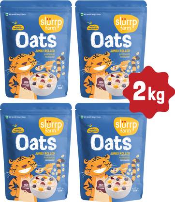 Slurrp Farm Rolled Oats, 100% Wholegrain Oats for Kids Pouch