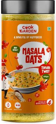 Cook Garden by COOKGARDEN Masala Oats, Non Sticky | Healthy Snack | Tomato Twist, Plastic Bottle