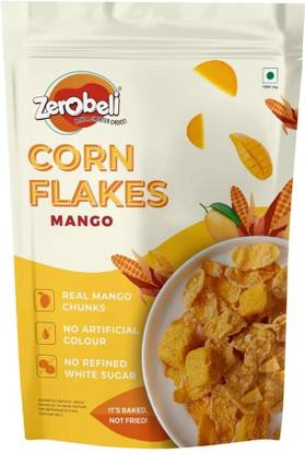 Zerobeli Mango Corn Flakes | No Artificial Colors | No Refined White Sugar Pouch