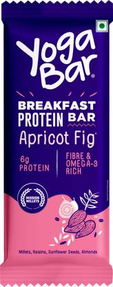 Yogabar Breakfast protein bar apricot fig Pouch