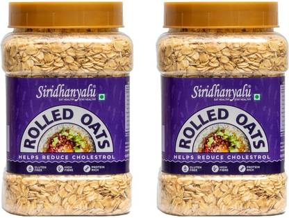 siridhanyalu by Siridhanyalu Rolled Oats | High Fibre, Gluten Free,No Preservatives,Rich in Protein Jar