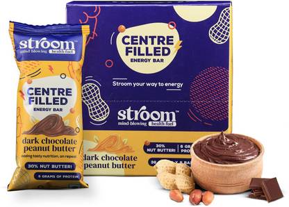 STROOM Asia's First Centre Filled Protein Bars, Dark Chocolate Peanut Butter Box
