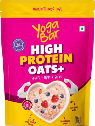 Yogabar High Protein Oats 850g|Fruits, Nuts&Seeds Oats|Protein Snack|Breakfast Cereal Pouch
