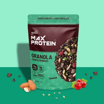 RiteBite Max Protein Granola Choco Crunchy|10g Protein Rich Breakfast|5g Fibers Pouch