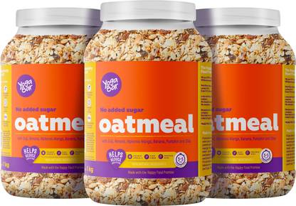 Yogabar No Added Sugar Oatmeal 1kg Plastic Bottle