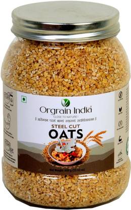 Orgrain India Organic Steel Cut Oats | For Weight Loss | 100% Wholegrain Healthy Breakfast Jar