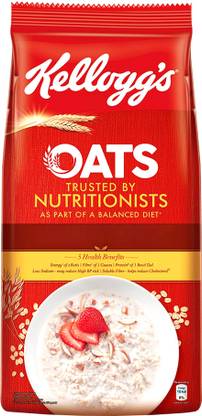 Kellogg's Rolled Oats Trusted by Nutritionists, High in Protein & Fibre, Breakfast Oats Pouch