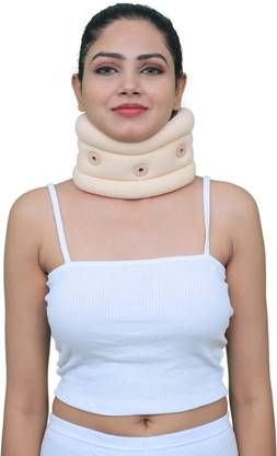 Bos Medicare Surgical Cervical Collar Soft Neck Support Pain Relief medium size ( skin colour ) Cervical Traction Kit