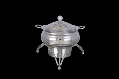 Sattva Lift Top Trikona Buffet Server For Entertaining Wedding Banquet Round Chafing Dish