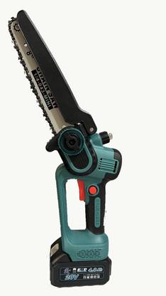 Tadatmay 20V Hand Cordless lithium electric chain saw for cutting wood | Very smooth use in Garden | 2 Batteries || Cordless Chainsaw
