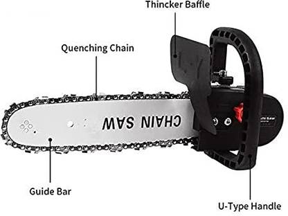 CHAHAR POWER TOOLS 12"Electric Chainsaw Bracket Set for 5" Angle Grinder Machine (grinder not included) Corded Chainsaw