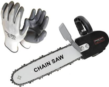 Ballorex 12inch/12" CHAIN SAW ATTACHMENT FOR ANGLE GRINDER Corded Chainsaw (Without Battery ONLY CHAIN SAW ADAPTER ANGEL GRINDER NOT INCLUDED ) Corded Chainsaw (Without Battery) Professional Chainsaw Attachment Corded Chainsaw