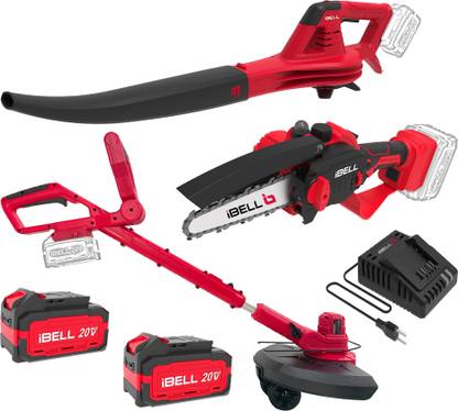 iBELL 20V MAX Cordless Chain saw, Brush cutter, Leaf blower Combo Kit C7-0724 Cordless Chainsaw