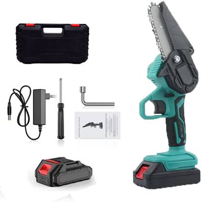 A&S TOOLSHOP 4in 88V Electric Chain Saw One-Hand Wood Cutting Machine Woodworking w/ Battery Corded & Cordless Chainsaw