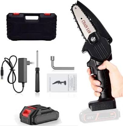 PYU ENJOY SHOPPING Mini Chainsaw Cordless Power Electric Chain-Saws 6 Inch Battery Powered Chainsaw, Small Portable Cordless Chainsaw