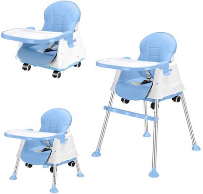 DEEJAY High Chair for Baby, 3-in-1 Portable Chair with Removable Tray & Seat Cushion