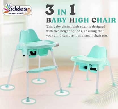 ODELEE Mealtime 3 In 1 Baby High Chair W/Feeding Tray For Babies Food, Booster Seat For Dining Table ,W/ Safety Protection Belt, Height Adjustable,Toddlers Activity Table & Chair Set (Beige)