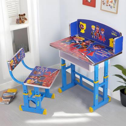 TOBY Kid's Study Table and Chair/Height Adjustable Multifunctional toddler Desk