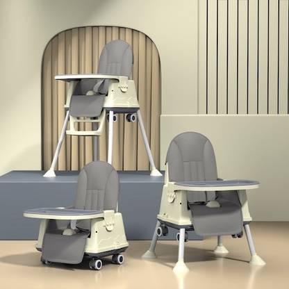 StarAndDaisy Foldable High Chair for baby/kids Recline Height Adjustable with Wheels
