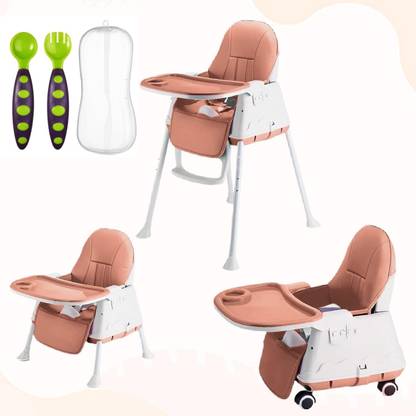 Safe-o-kid 5 in 1 Feeding Booster Seat Dining Table Chair with Wheel and Cushion