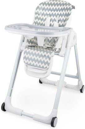R for Rabbit Butter Cup Feeding High Chair for Kids / 7 Levels Height Adjustment Smart Baby Feeding High Chair/High Chair for Baby Age 6 Months to 36 Months ( Grey White)