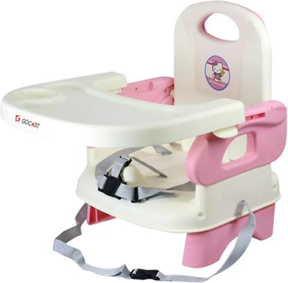 GOCART Baby Booster Feeding Chair -Easy Travel Chair - with Safety Belt and Removable Dining Tray for Infants and Toddlers